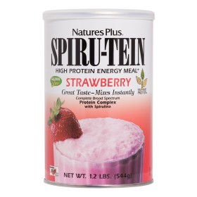 Natures Plus Spiru-Tein Strawberry Ρόφημα Πρωτεΐνης με Γεύση Φράουλα, 544gr