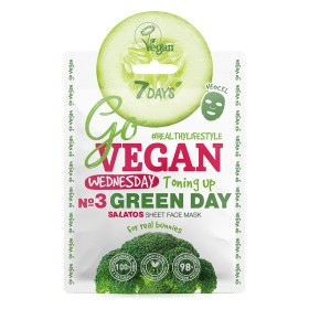 7Days Go Vegan Face Mask Green Day Μάσκα με Αντιοξειδωτική, Αντιγηραντική & Ενυδατική Δράση, 25g
