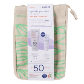 Korres Σετ Yoghurt Αντηλιακή Κρέμα Προσώπου Με Χρώμα Spf50, 50ml & Δώρο Yoghurt Αφρώδης Κρέμα Καθαρισμού, 20ml & Νεσεσέρ, 1τμχ