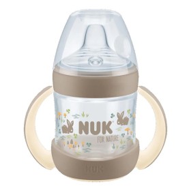Nuk for Nature Μπιμπερό Εκπαίδευσης με Δείκτη Ελέγχου Θερμοκρασίας με Λαβές Μπεζ για 6m+, 150ml