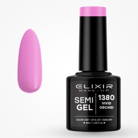 Elixir Ημιμόνιμο Βερνίκι Νυχιών Semi Gel Vivid Orchid 1380, 8ml