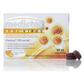 Meditus Antivirus για Κρυολογήματα & Γρίπη με Μέλι και Λεμόνι, 10 παστίλιες