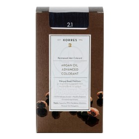 Korres Argan Oil Advanced Colorant Μόνιμη Βαφή Μαλλιών 2.1 Μαύρο Μπλε, 50ml