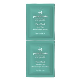 Pandrosia Face Mask Μάσκα Προσώπου Ενυδάτωσης & Καταπράυνσης με Αλόη Βέρα, 2x8ml