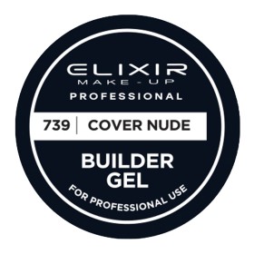 Elixir Cover Nude Builder Gel Επαγγελματικό Μονοφασικό Gel Χτισίματος #739, 15gr