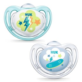 Nuk Freestyle Πιπίλα Πατίνι/Μπλε Κεραυνός 18-36m, 2τμχ