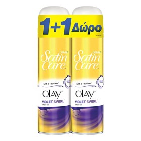 Gillette Satin Care & Olay Γυναικείο Gel Ξυρίσματος Violet Swirl, 200ml (1+1 Δώρο)