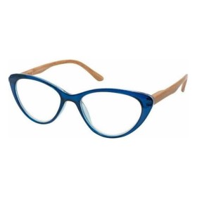 [E] Eyelead E205 Γυαλιά Πρεσβυωπίας +1.75 Μπλε Κοκκάλινα Πεταλούδα με Ξύλινο Βραχίονα, 1τμχ