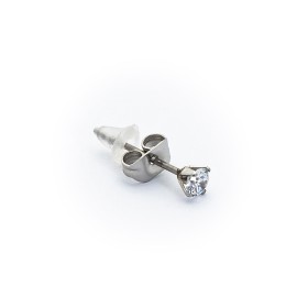 Borghetti Pharma Stainless Steel Σκουλαρίκια  Άσπρα Στρας B13, 1 ζευγάρι