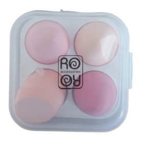 Ro-Ro Accessories Blending Eggs SP189, Σφουγγαράκια για την Eφαρμογή της Yγρής βάσης μακιγιάζ Ροζ, 4τμχ