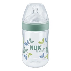 Nuk for Nature Μπιμπερό PP με Δείκτη Ελέγχου Θερμοκρασίας & Θηλή Σιλικόνης Medium 6-18m Μπεζ, 260ml