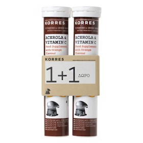 Korres Promo Συμπλήρωμα Διατροφής Acerola & Vitamin C 1+1 Δωρο, 36 Αναβράζοντα Δισκία