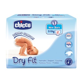 Chicco Βρεφικές Πάνες Dry Fit N1 Newborn (2-5kg), 27 τμχ