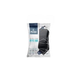 Musk Meltblown Protective Mask FFP2 NR Προστατευτική Μάσκα μιας Χρήσης Μαύρη, 1τμχ