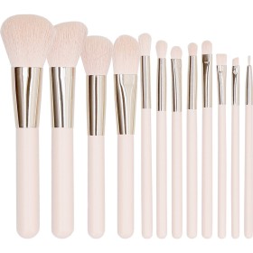 Tools for Beauty Mimo  Light Pink Makeup Brush Set, 12pcs