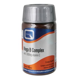 Quest Mega B Complex + 1000mg Vitamin C, Σύμπλεγμα βιταμινών B και Βιταμίνη C Για Άτομα με Έντονο Στρες, 30 κάψουλες