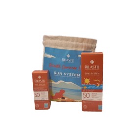 Rilastil Promo Sun System Baby Velvet Spf50+ Αντηλιακό Γαλάκτωμα Σώματος Για Βρέφη, 200ml & Δώρο Spf50+ Αντηλιακή Κρέμα Λαιμού/Προσώπου, 50ml & Πουγκί
