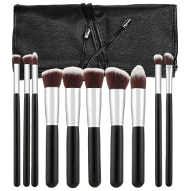 Tools For Beauty Kabuki Brush Set Black Σετ Πινέλα Μακιγιάζ, 10pcs 