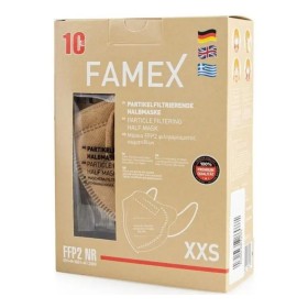 Famex Παιδική Μάσκα FFP2 Υψηλής Προστασίας Μπεζ, 10τμχ