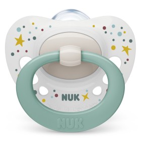 Nuk Signature Ορθοδοντική Πιπίλα Σιλικόνης 0-6m Λευκή με Καρδιές, 1τμχ