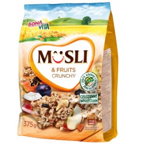 BONA VITA CRUNCHY MUESLI 375gr. - (ΑΠΟΞΗΡΑΜΕΝΑ ΦΡΟΥΤΑ)