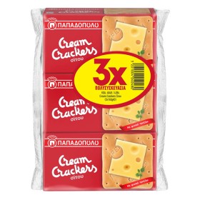 ΠΑΠΑΔΟΠΟΥΛΟΥ CREAM CRACKERS (3x140gr.) - (ΣΙΤΟΥ)