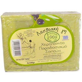ΣΑΠΟΥΝΙ ΛΕΣΒΟΥ (4x100gr.) - (ΠΡΑΣΙΝΟ)