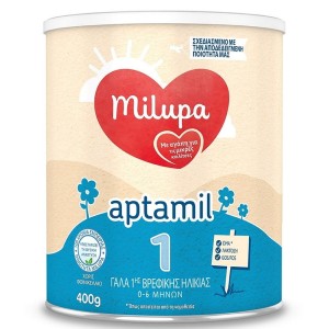 Milupa Aptamil 1 Γάλα σε Σκόνη 1ης Βρεφικής Ηλικίας 0-6 μηνών, 400gr