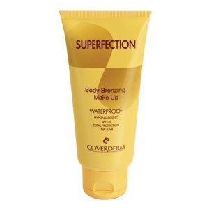 Coverderm Superfection Body Bronzing Make-Up Waterproof No4, Make-Up που Χαρίζει στο Δέρμα Φυσικό Μπρούτζινο Χρώμα SPF15, 100ml