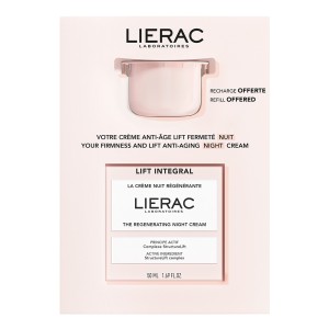 Lierac Lift Integral Regenerating Night Cream Αναδομητική Κρέμα Νυκτός, 50ml &  Δώρο Ανταλλακτικό Refill 50ml