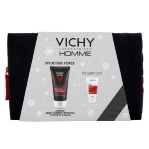 Vichy Promo Homme Structure Force Αντιγηραντική Κρέμα 50ml & Δώρο Dercos Σαμπουάν Κατά της Τριχόπτωσης 50ml, 1σετ