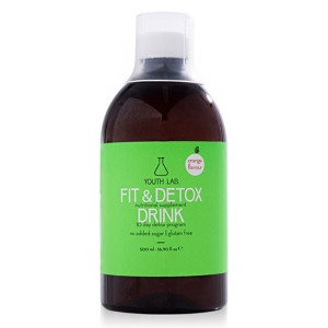 Youth Lab. Fit & Detox Drink Πόσιμο Φυτικό Διάλυμα για Αποτοξίνωση, Απώλεια Βάρους & Μείωση Κατακράτησης Υγρών, 500ml