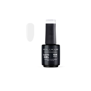 Elixir Make-up Semi Gel Ημιμόνιμο Επαγγελματικό Βερνίκι Νυχιών Νο104 White, 15ml
