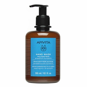 Apivita Mild Hand Wash Απαλό Καθαριστικό Χεριών με Γκρέιπφρουτ & Πρόπολη, 300ml