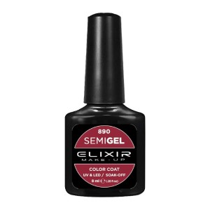 Elixir Make-up Semi Gel Ημιμόνιμο Επαγγελματικό Βερνίκι Νυχιών Νο890 Bulgarian Rose, 8ml