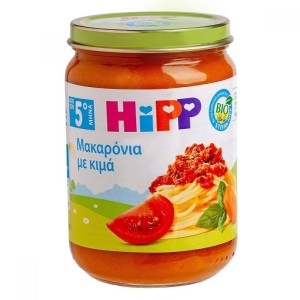 Hipp Βρεφικό Γεύμα Μακαρόνια με Κιμά Βιολογικής Καλλιέργειας 5+ μηνών, 190gr