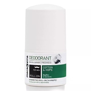 Macrovita Revitalization & Freshness Deodorant Cotton & Hops Roll on Αντρικό Αποσμητικό για Φρεσκάδα & Αναζωογόνηση, 50ml