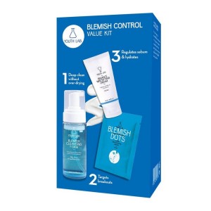 Youth Lab Blemish Control Value Kit, Blemish Control Cleansing Foam 150ml, Blemish Dots, 32τμχ & Balance Mattifying Cream, 50ml