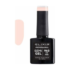 Elixir Make-up Semi Gel Ημιμόνιμο Επαγγελματικό Βερνίκι Νυχιών Νο963 Ice Pink, 8ml