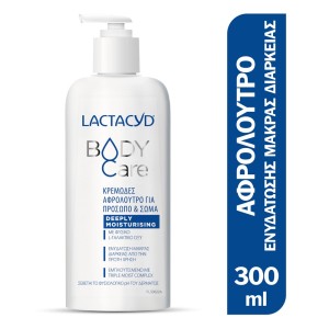 Lactacyd Body Care Deeply Moisturizing Κρεμώδες Αφρόλουτρο για Πρόσωπο & Σώμα, 300ml