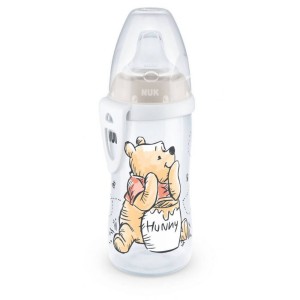 Nuk Παγουράκι Active Cup Winnie The Pooh Με Ρύγχος Σιλικόνης 12m+ Γκρι, 300ml