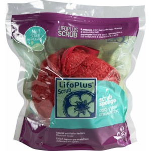 LifoPlus Scrub Sponge Σφουγγάρι Απολέπισης Γαλάζιο, 1τμχ