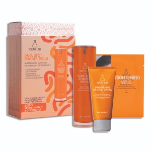 Youth Lab Πακέτο Αντιγηραντικής Περιποίησης Dark Spot Remover Serum Δραστικός Ορός Πρόληψης & Αποχρωματισμού των Κηλίδων, 30ml & Δώρο Βrightening Vit-C Gel Cream 20ml & Βrightening Vit-C Hydra-Gel Eye Patches