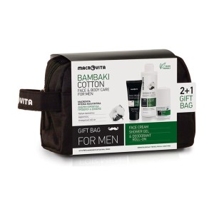 Macrovita Promo Face & Body Care For Men Ανδρική Ενυδατική Κρέμα Προσώπου, 50ml & Αφροντούς, 250ml & Αποσμητικό Roll-on, 50ml