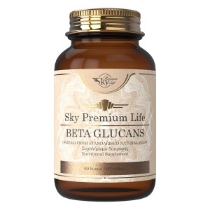 Sky Premium Life Beta Glucans, Συμπλήρωμα Διατροφής με Beta Glucans, Κατάλληλο Για Vegans, 60 tbs