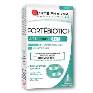 Forte Pharma Fortebiotic+ ATB 2 in 1 Levure Συμπλήρωμα Προβιοτικών, 10caps