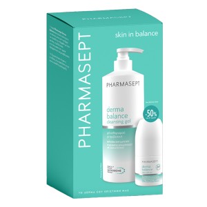 Pharmasept Derma Balance Promo Cleansing Gel Καθαρισμού για Πρόσωπο & Σώμα, 500ml & -50?o Αποσμητικό Roll-On 50ml