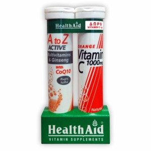 Health Aid Α to Ζ Active & Vitamin C Orange 1000mg 2x20eff.tabs (1+1 Δώρο)