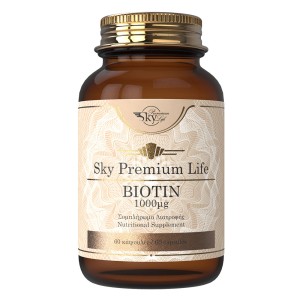 Sky Premium Life Biotin Συμπλήρωμα Διατροφής με Βιοτίνη για την Υγεία Μαλλιών και του Δέρματος, 60caps