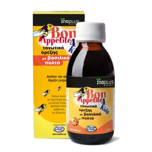 Inoplus Bon Appetite 4 Kids Τονωτικό Σιρόπι με Βασιλικό Πολτό για Παιδιά, 150ml